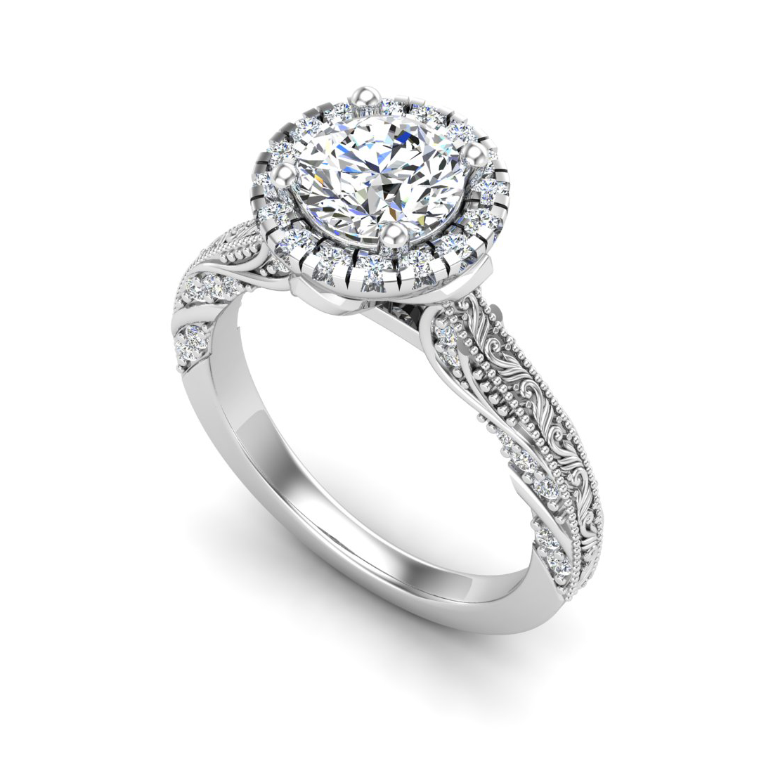 Alexandria Halo Engagement Ring